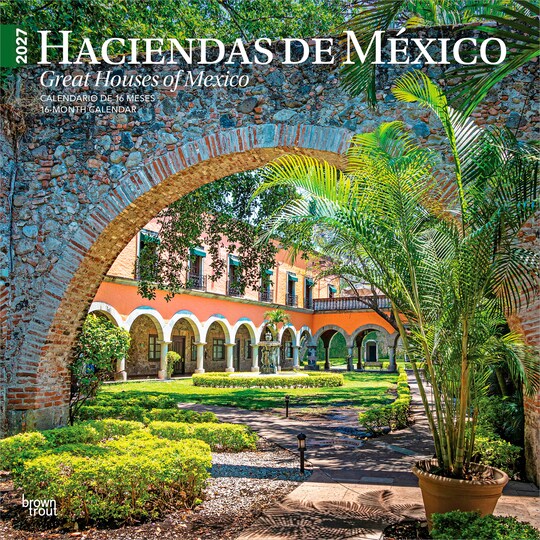 BrownTrout; Haciendas de Mexico | Great Houses of Mexico | 2027 12 x 24 Inch (Hanging) Monthly Square Wall Calendar | English/Spanish Bilingual | Plastic-Free; Category:Wall Calendars; Image:1
